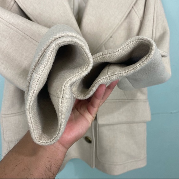 Veronica Beard Shirin Dickey Coat Oatmeal Neutral Wool Blend Sz‎ S Cream - Picture 6 of 8